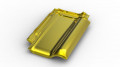 Roofing tiles with a golden colour covered