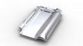 Roofing tiles with a silver colour covered