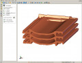 roof tile cross section stacked